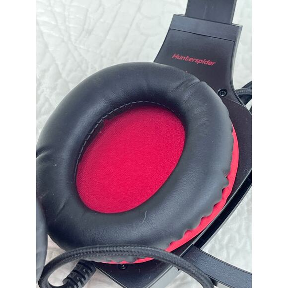 Hunterspider V1 Red/Black Gaming Headset Wired Over Ear w/ Mic for PC PS4 Xbox - Picture 7 of 10